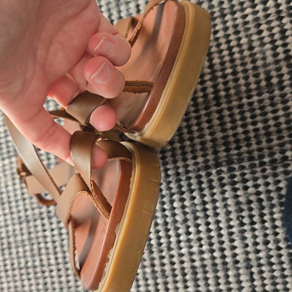 MIA Brown Strappy Casual Sandals, 7.5, Comfortable, VGUC, Brown Casual Neutral - Picture 7 of 10